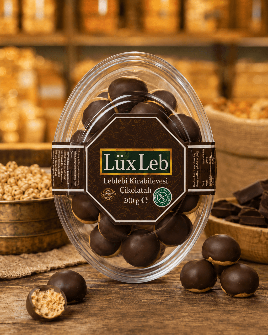 LüksLeb Çikolatalı Leblebi Kirabiyesi 200g - 1